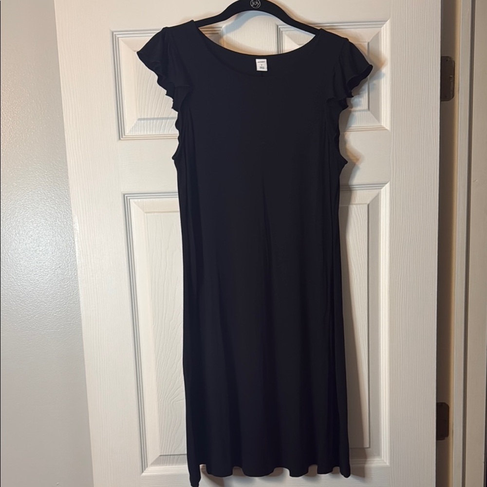Old Navy Ruffle Sleeve Black Dress